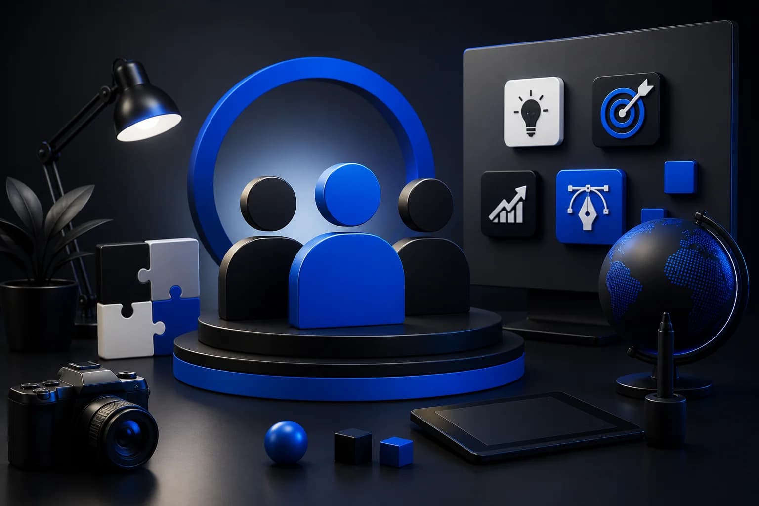 Digital Agency Team and Workspace